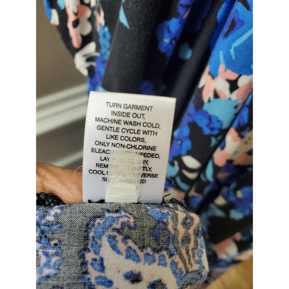 Newyork & Co. Women's Floral 100% Rayon Cold Shoulder Sleeve Maxi Dress Size 2XL - Picture 10 of 11